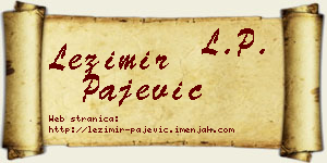 Ležimir Pajević vizit kartica